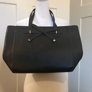 Elegant Black Satchel Purse Dressy Roomy